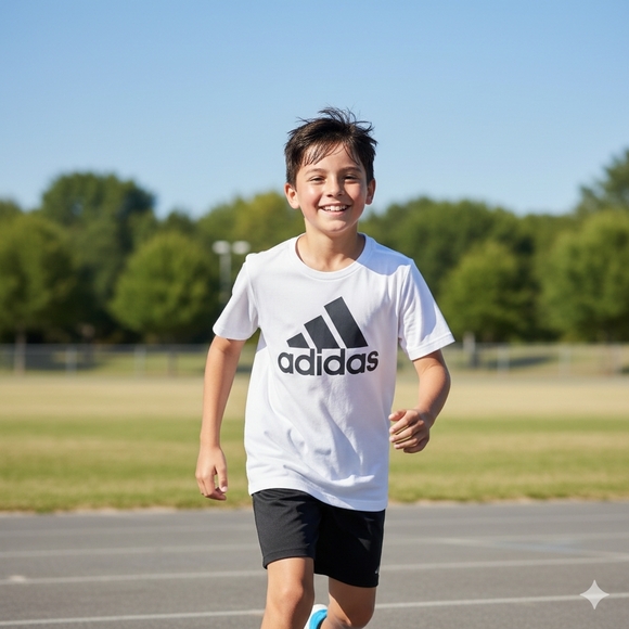 adidas Other - NWT Adidas Boys Performance Logo Tee White Size L (14/16)